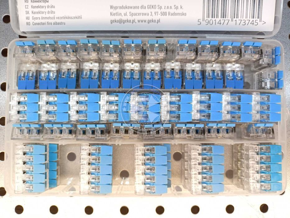 Zestaw szybkozłączek elektrycznych 0,2-4mm² 60el.