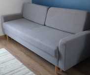 SZARA SOFA ROZKŁADANA 220dł x 90wys. x 92 gł.