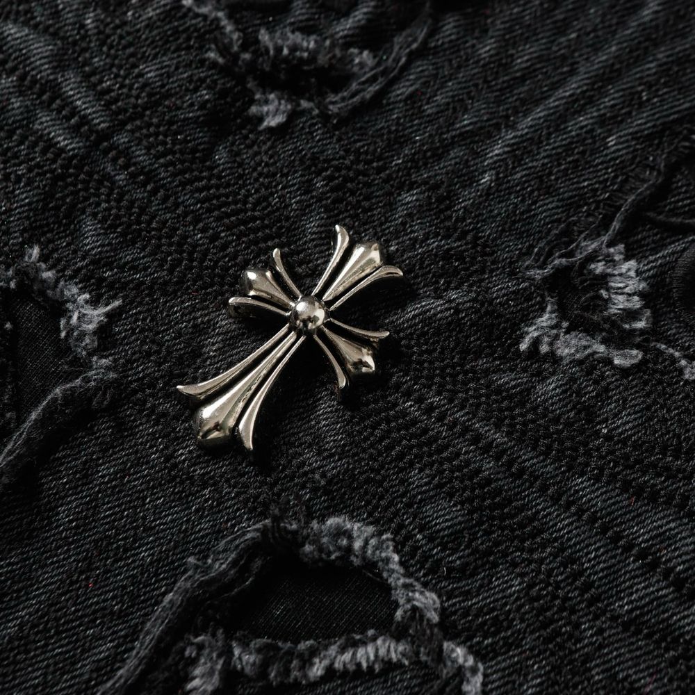 CHROME HEARTS футболка мужская с крестом оригинал черная серая унисекс