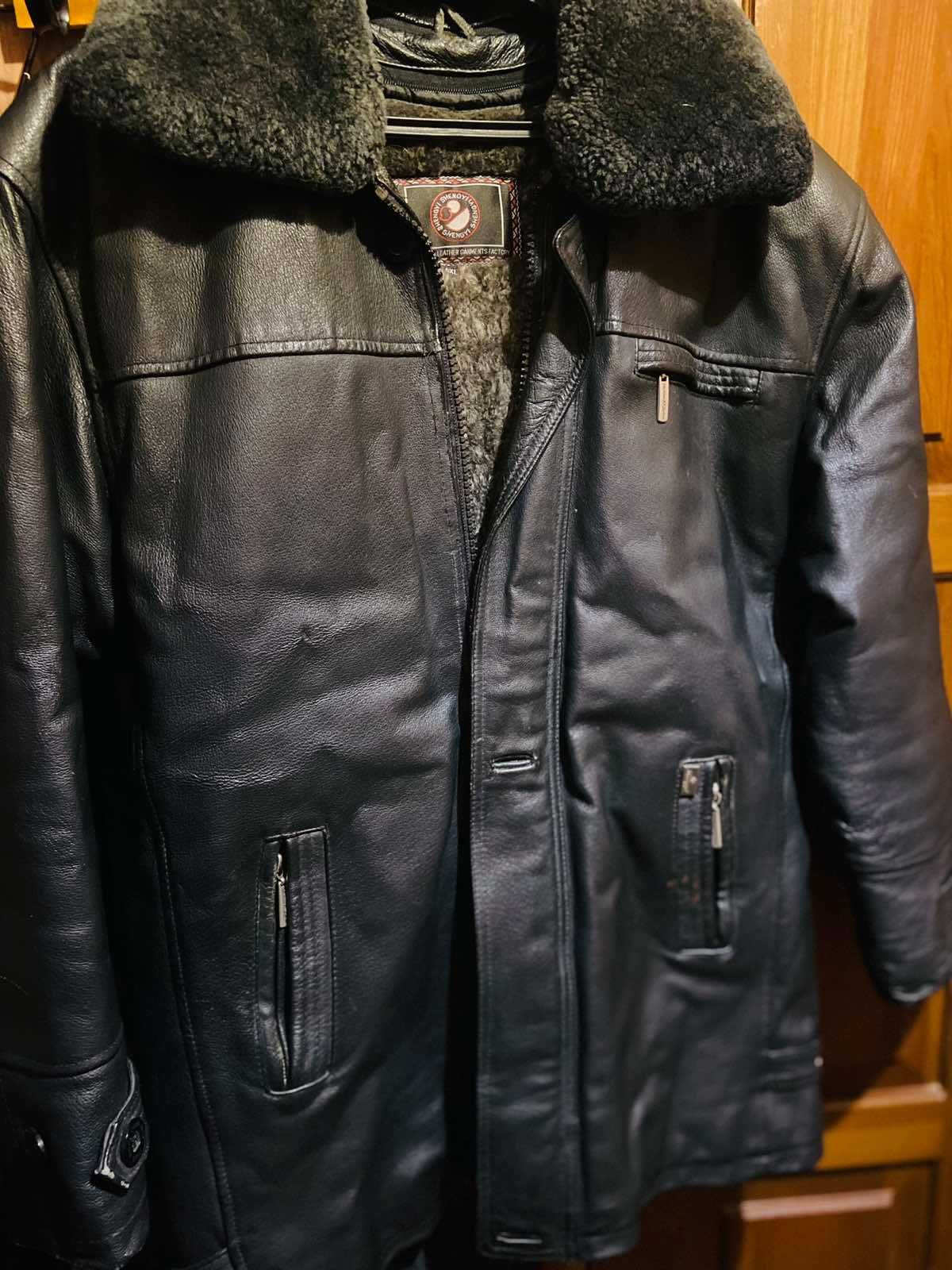 Куртка кожаная мужская (зима-осень)