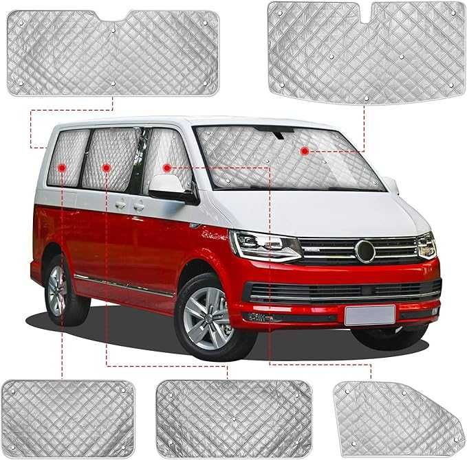 Теплозахисні килимки для авто 8 шт,фольксваген VW LWB T5/T6