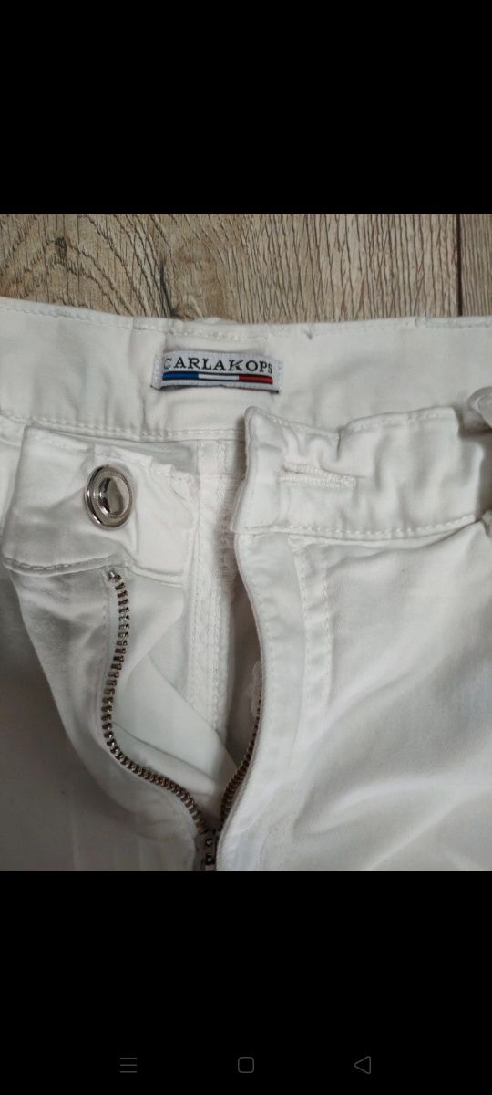 Białe spodnie jeansowe #carlakops# rozmiar 40
