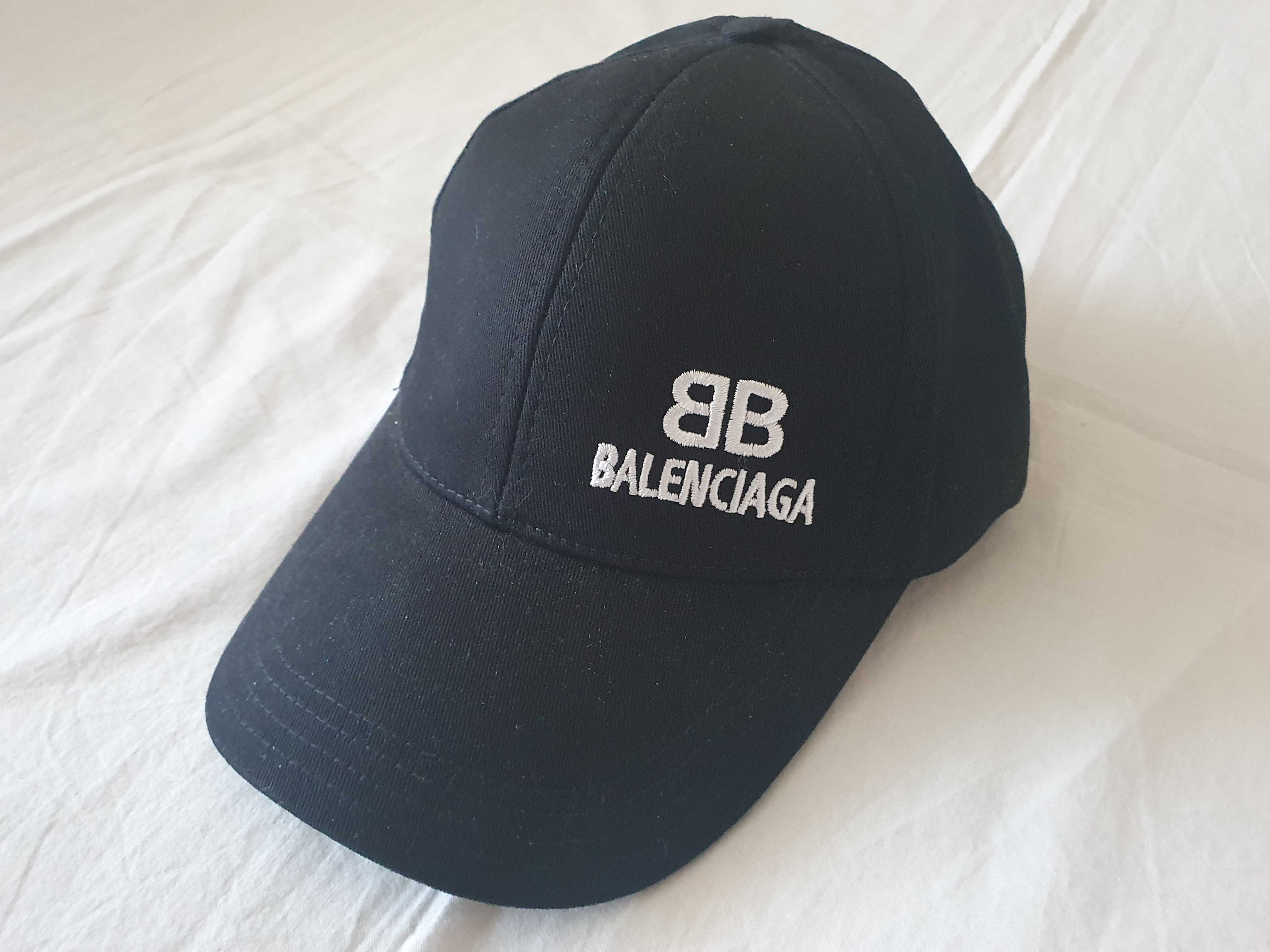 Nowa czapka z daszkiem Balenciaga sznapback bb czarna