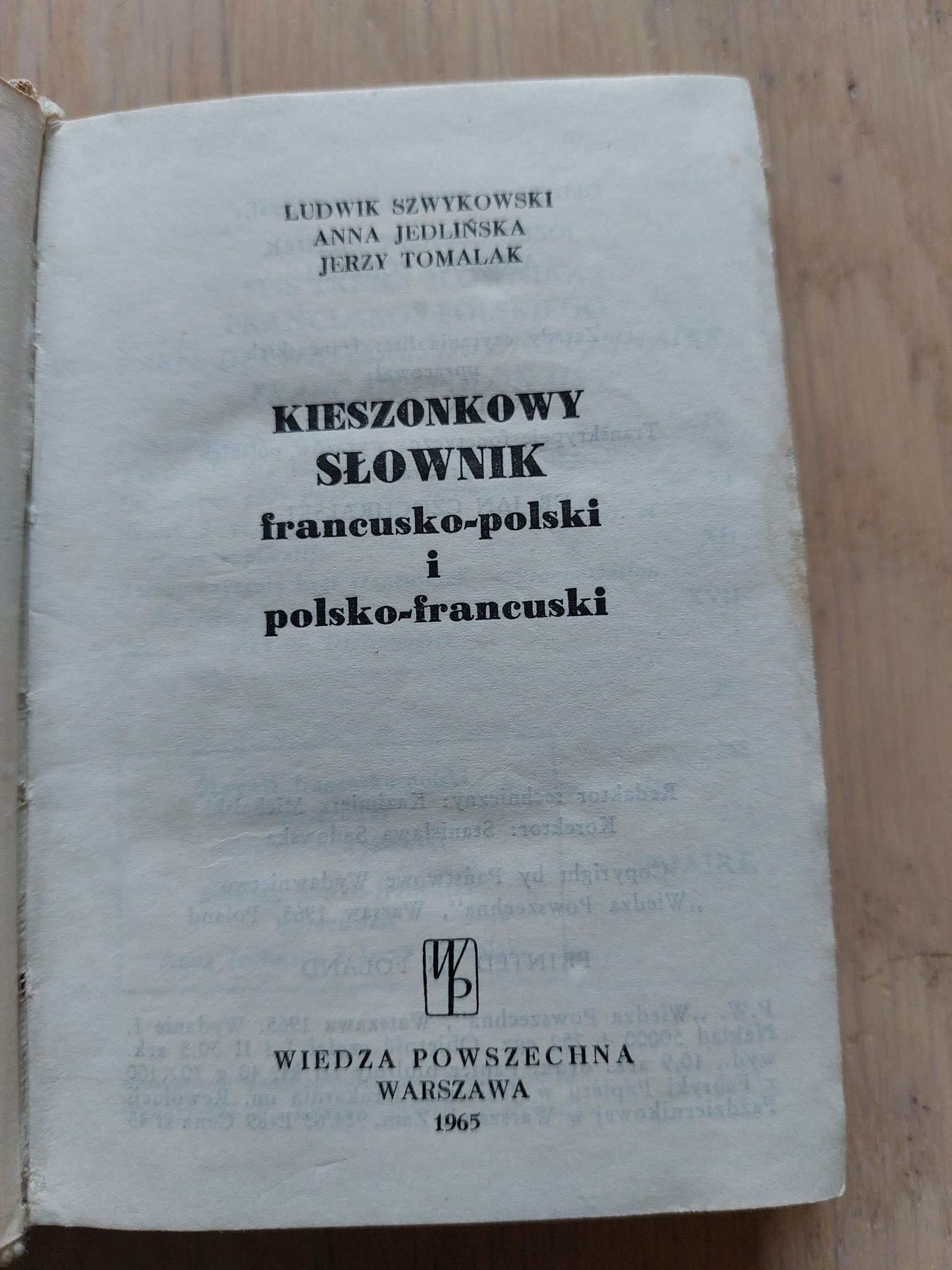 kieszonkowy słownik francusko-polski i polsko-francuski
