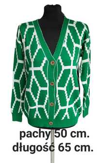 Sweter zielony rozpinany, R. UNI