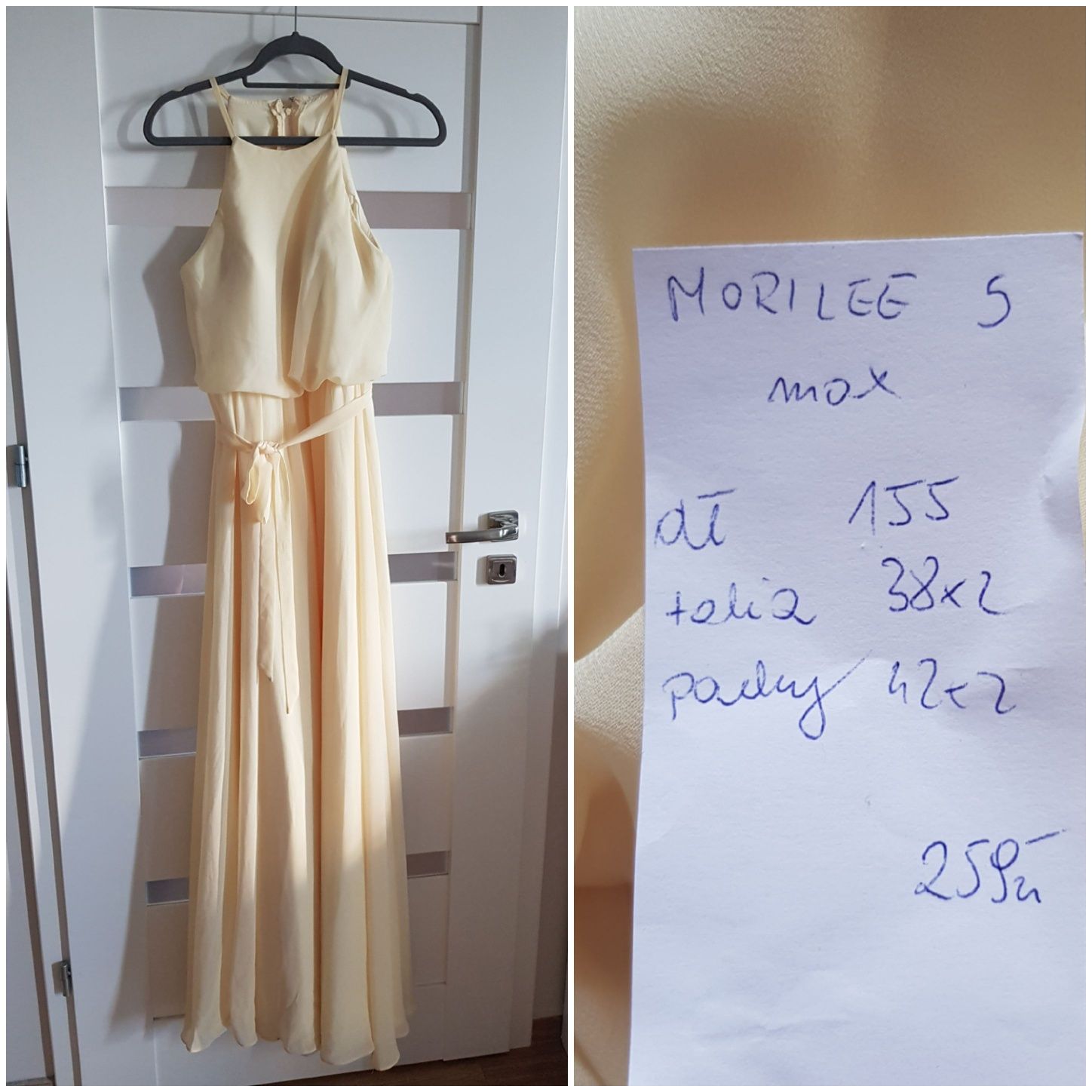 Morilee sukienka maxi żółta r 36 dla.druhny na studniówkę