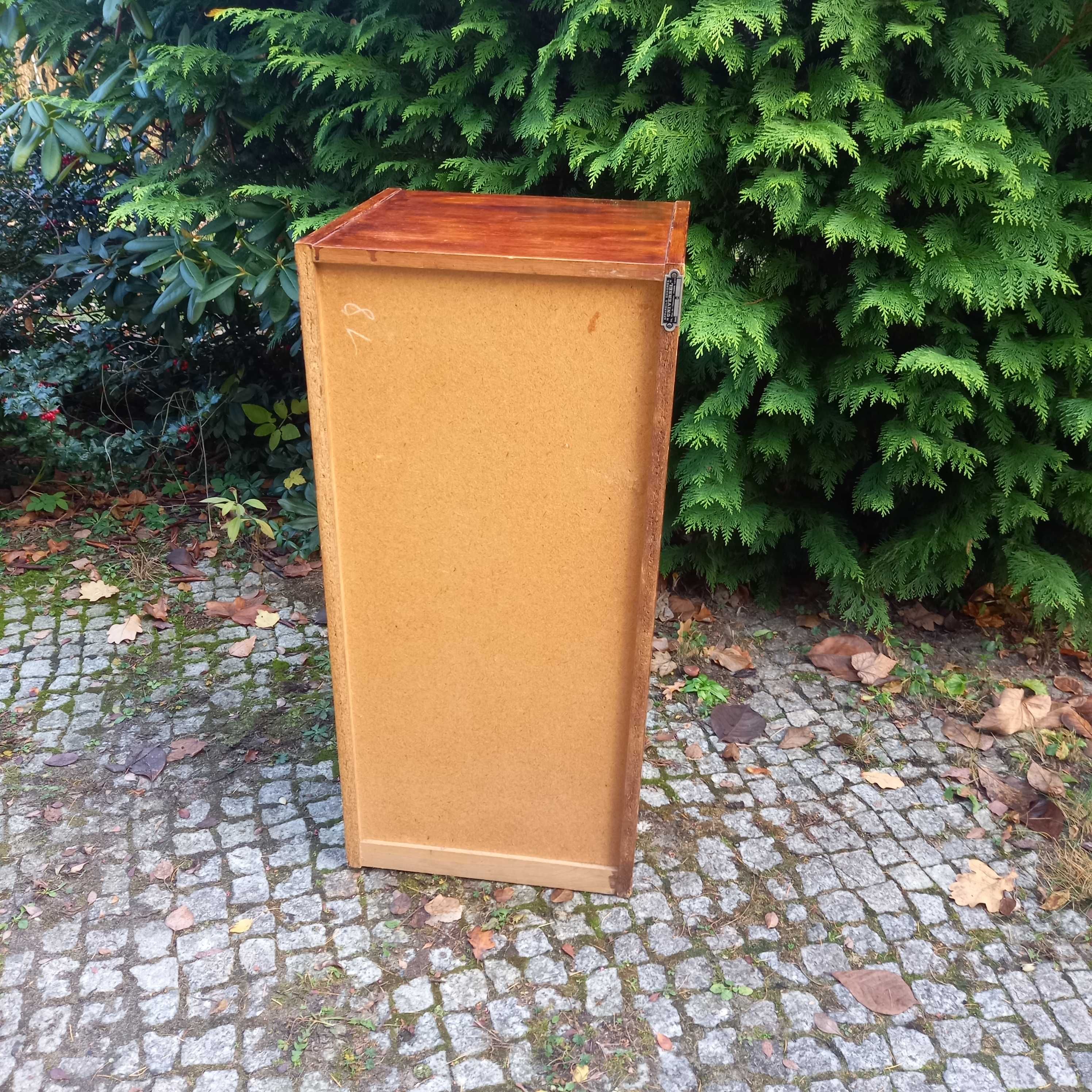Duża szafka z roletą vintage szafka biurowa roletka - z kluczykiem