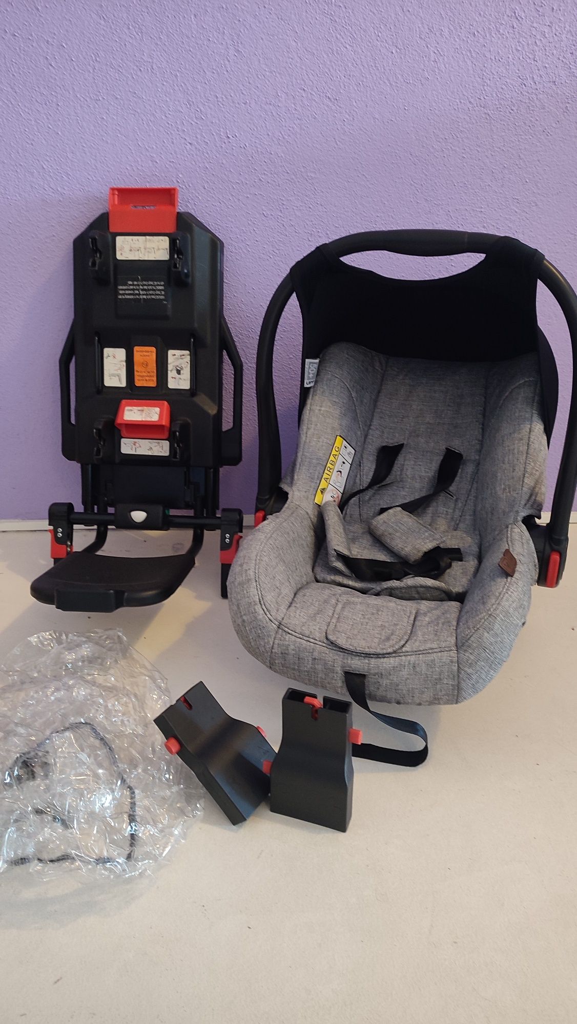 Ovo com isofix, adaptador e capa impermeável