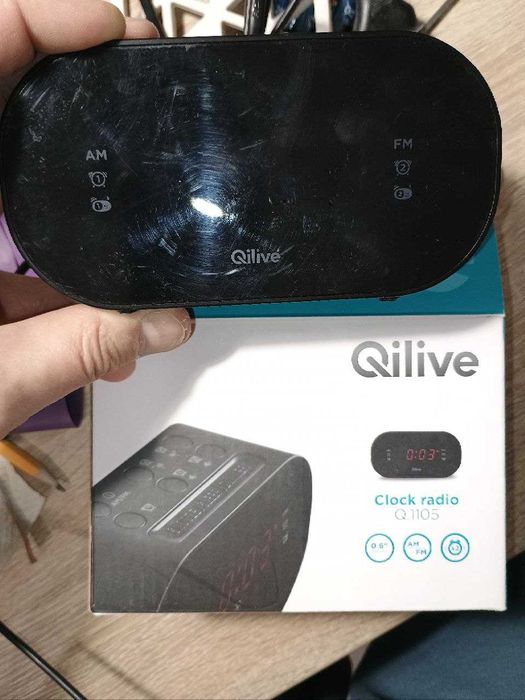 Радіогодинник Qilive Q.1105, чорний