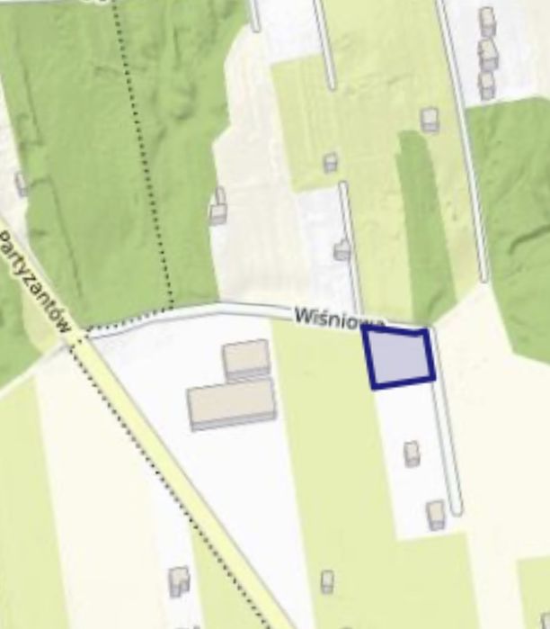 Działka budowlano-usługowa ,17 arów, Urzędów, ul Wiśniowa ,