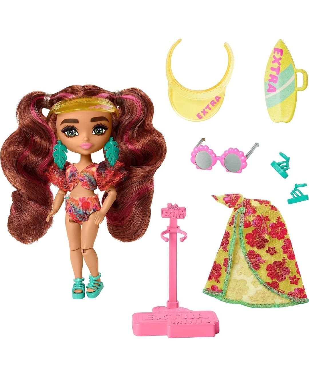 Барбі Barbie Extra Fly Minis Travel Doll, Beach Look