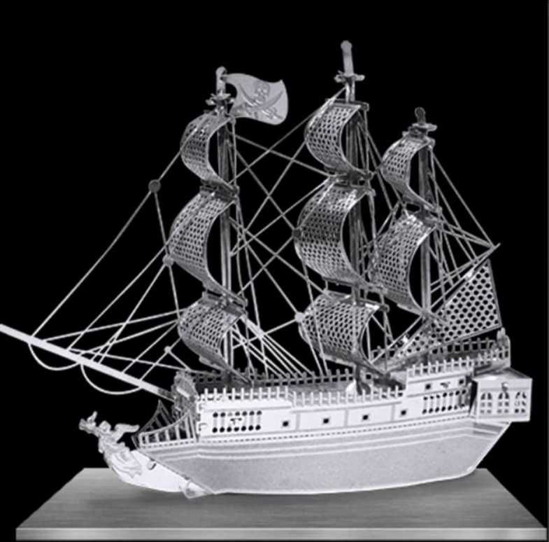 Металлическая сборная 3D модель "Пиратский корабль Black Pearl"
