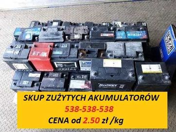 Skup akumulatorów od 2.20 zł/kg - darmowy transport !!