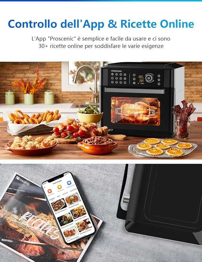 PROSCENIC Frytkownica Beztłuszczowa Air Fryer 15L 1700W Rożen Grill