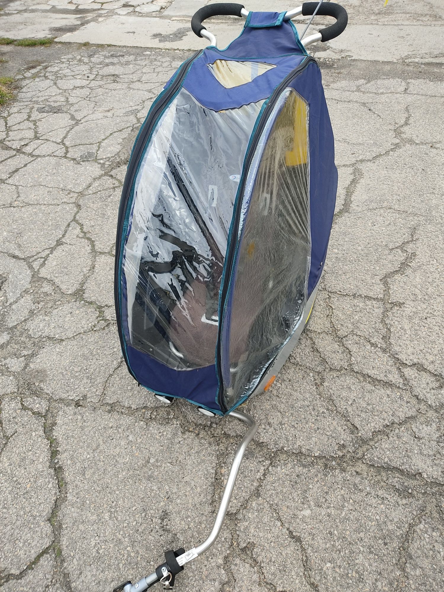 Wózek przyczepka riksza rowerów Leggero 1 dziecko plastikowy spód
