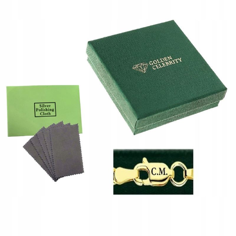 Złoty Łańcuszek Męski 70 Cm Z Krzyżykiem, Bismark, Srebro Pr. 925 + Gr