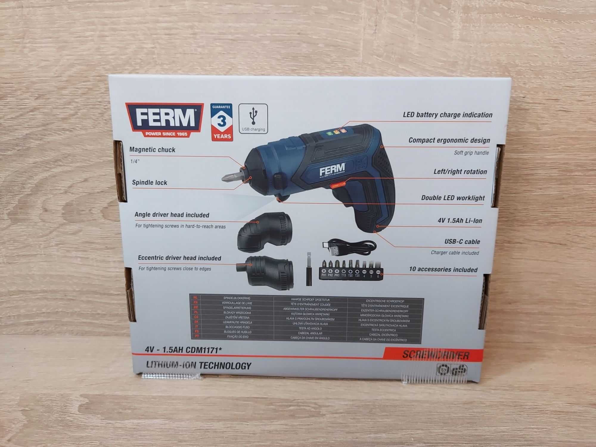 Wkrętarka Ferm zasilanie akumulatorowe 4 V cdm1146