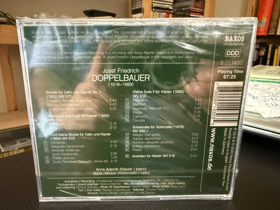 Josef Friedrich Doppelbauer – Essential Works For Cello And Piano