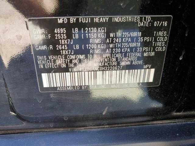 2017 Subaru Outback 2.5I Limited IAAI
