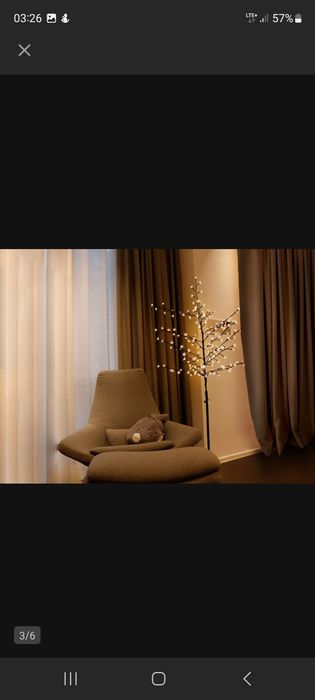 Figura świetlna Adgo Drzewo BIAŁY ZIMNY + FLASH