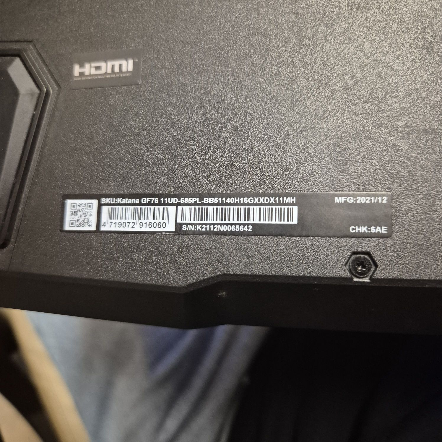 Laptop msi katana gf76