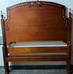 Cama Casal D.Maria, Cerejeira Maciça c/ Estrado, Como Nova. Novo preço