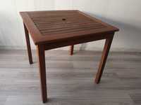 stół drewniany kwadrat teak tek ogrodowy 79x79x74