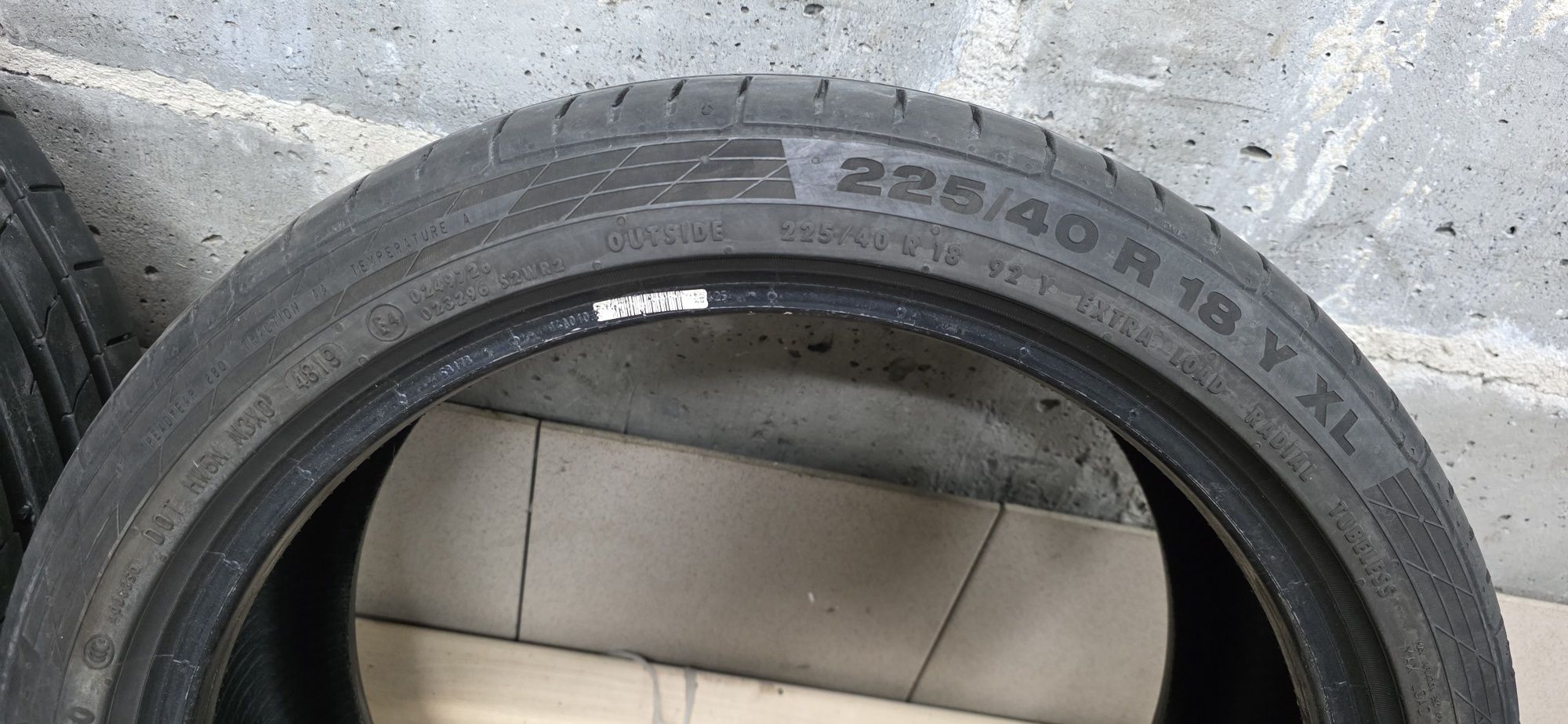 225 40 R18 Continental ContiSportContact 5 2x Letnie Bdb stan
