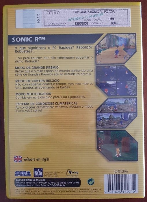 Sonic R - Jogo PC