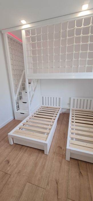 Antresola łóżko drewniane piętrowe +2 łóżka