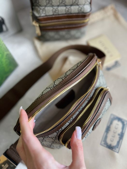 Сумка бананка жіноча Gucci гуччи гучі GG женская шкіряна сумочка