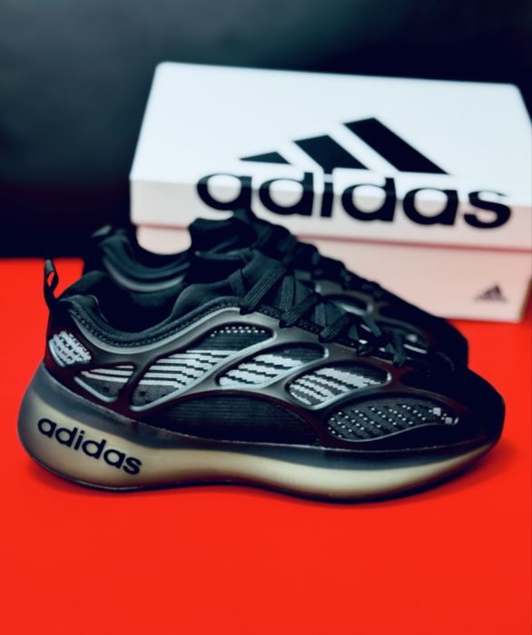 Кроссовки Adidas мужские черные / осенние плотные кросовки Адидас