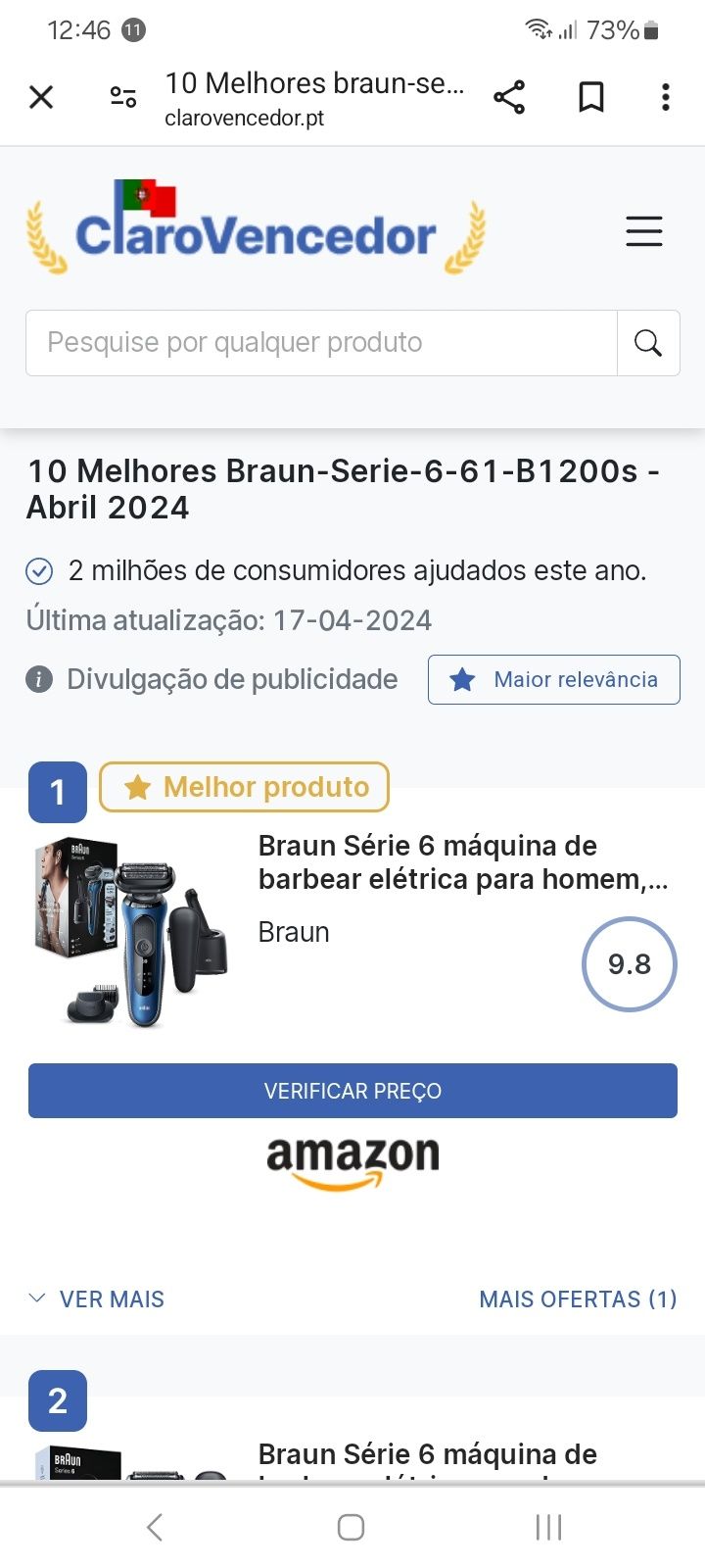 Máquina barbear Braun