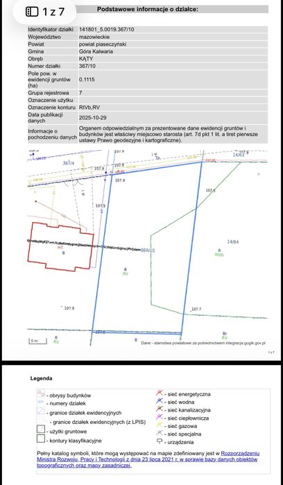 Atrakcyjna działka budowlona w m. Kąty, gm. Góra Kalwaria