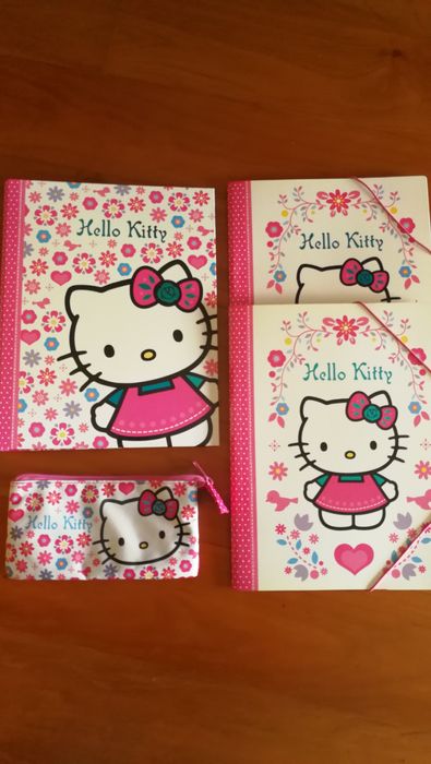 IMPECÁVEL Material papelaria/escolar  Hello Kitty Dossier Capas Estojo