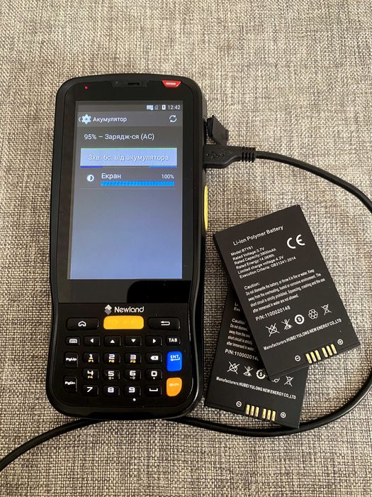 Мобільний термінал збору даних Newland MT65 2D сканер GSM + 2 батареї