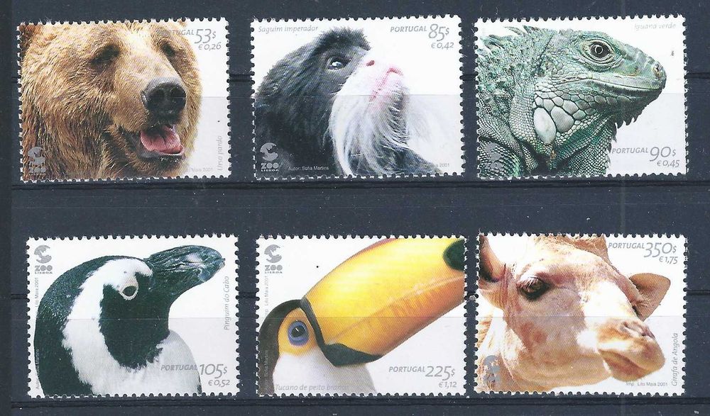 Selos Portugal 2001, Mundifil No. 2792/2797 MNH/**
