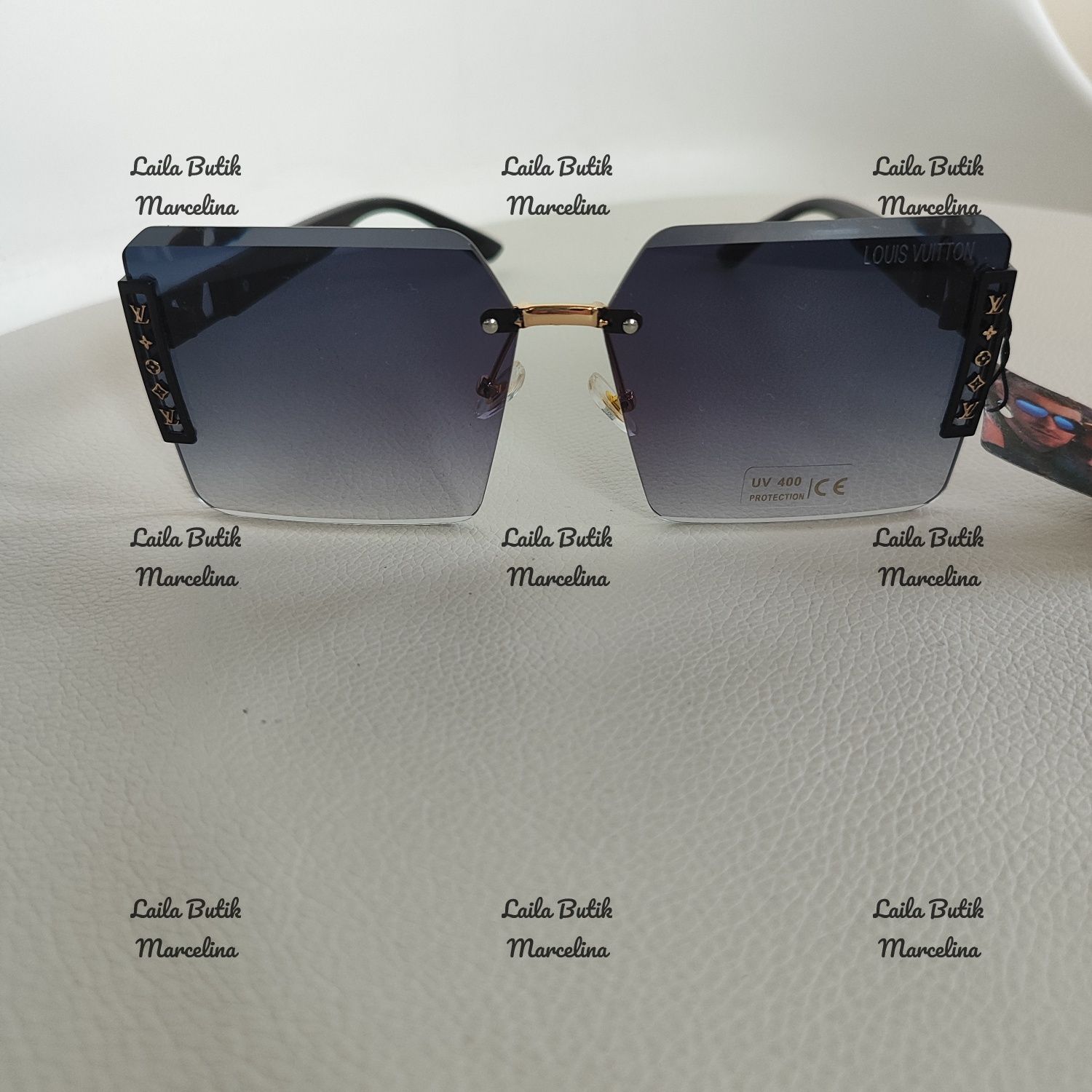 Okulary Lv Louis Vuitton damskie fioletowe okularki UV400 ochrona