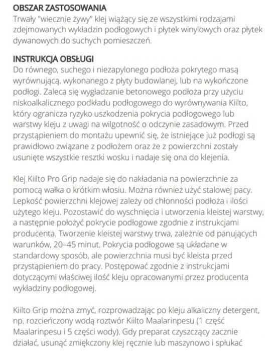 Klej Kiilto ProGrip 10L do płytek dywanowych