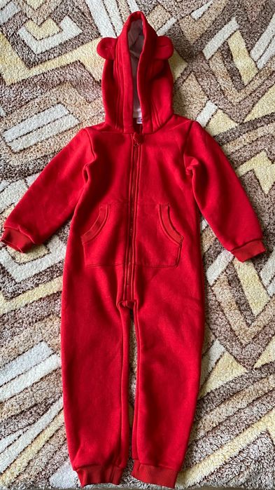 Куртка зимова для дівчинки 116 4-5 років, флісовий комбінезон 98 3-4 р