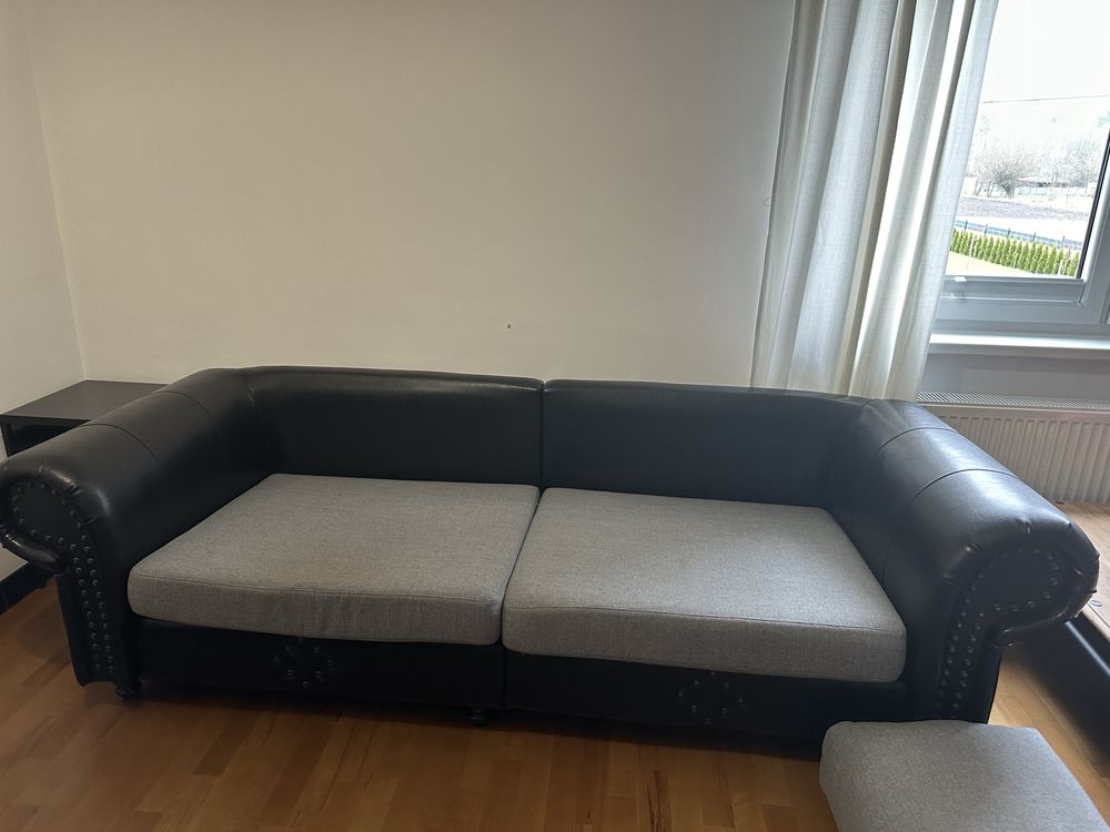 Sofa skorzana w stylu angielskim