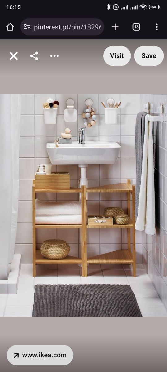 Estantes para lavatório/canto em bambú IKEA