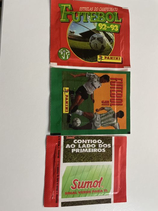 Saquetas vazias de 1991 e 1992/93