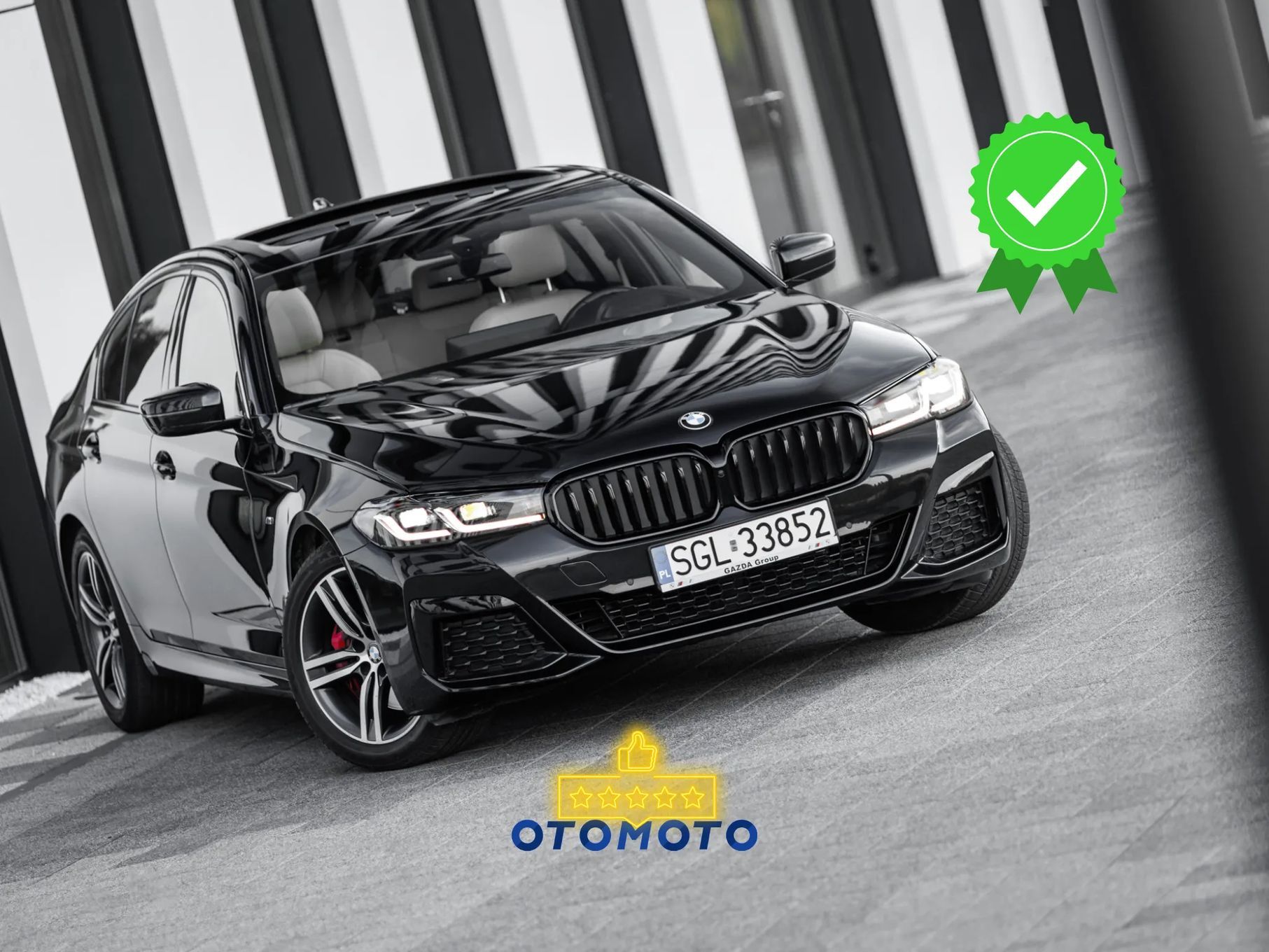 BMW Seria 5 540i 340KM benzyna! M-Sport, wzorowo utrzymany, czarny, garażowany!