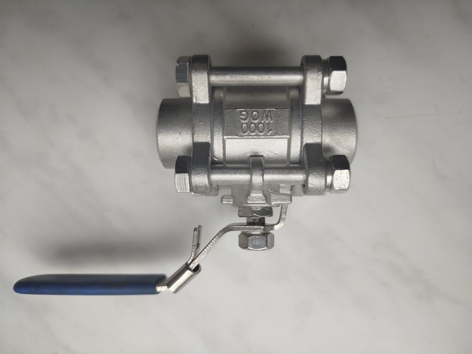 Кран шаровый трёхсоставной приварной нержавейка 3/4"(ду20)