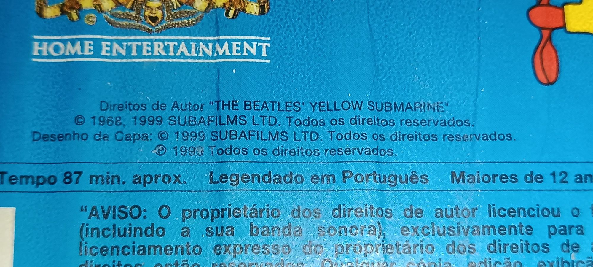 Rara Cassete e antiga VHS os Beatles "O Submarino Amarelo"