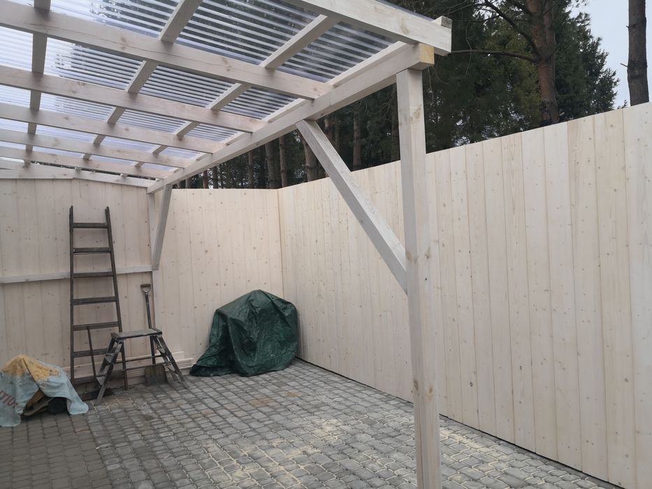 Konstrukcje drewniane, altany, wiaty, garaże