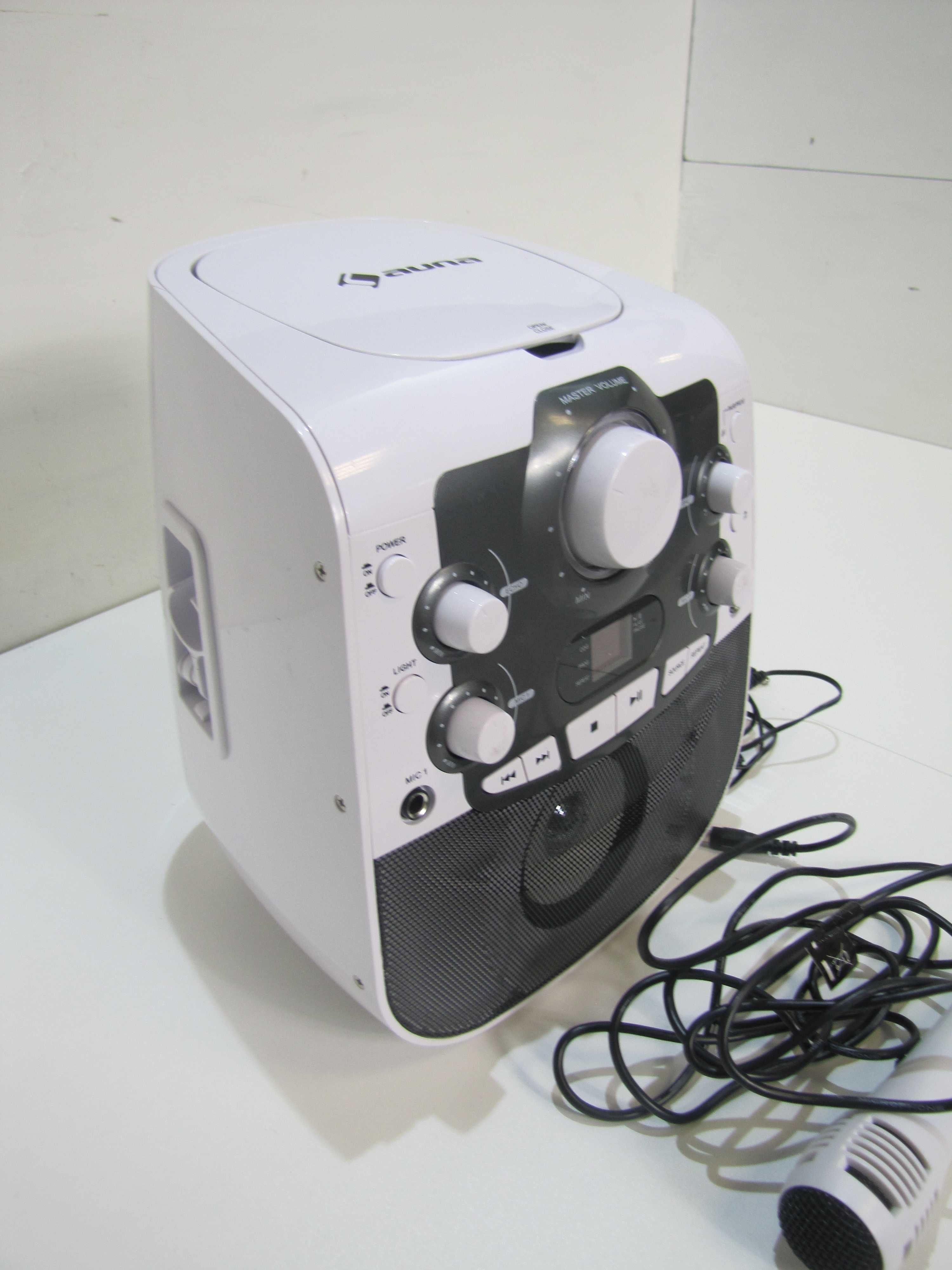 Zestaw karaoke głośnik z CD Bluetooth mikrofon LED Auna StarMaker