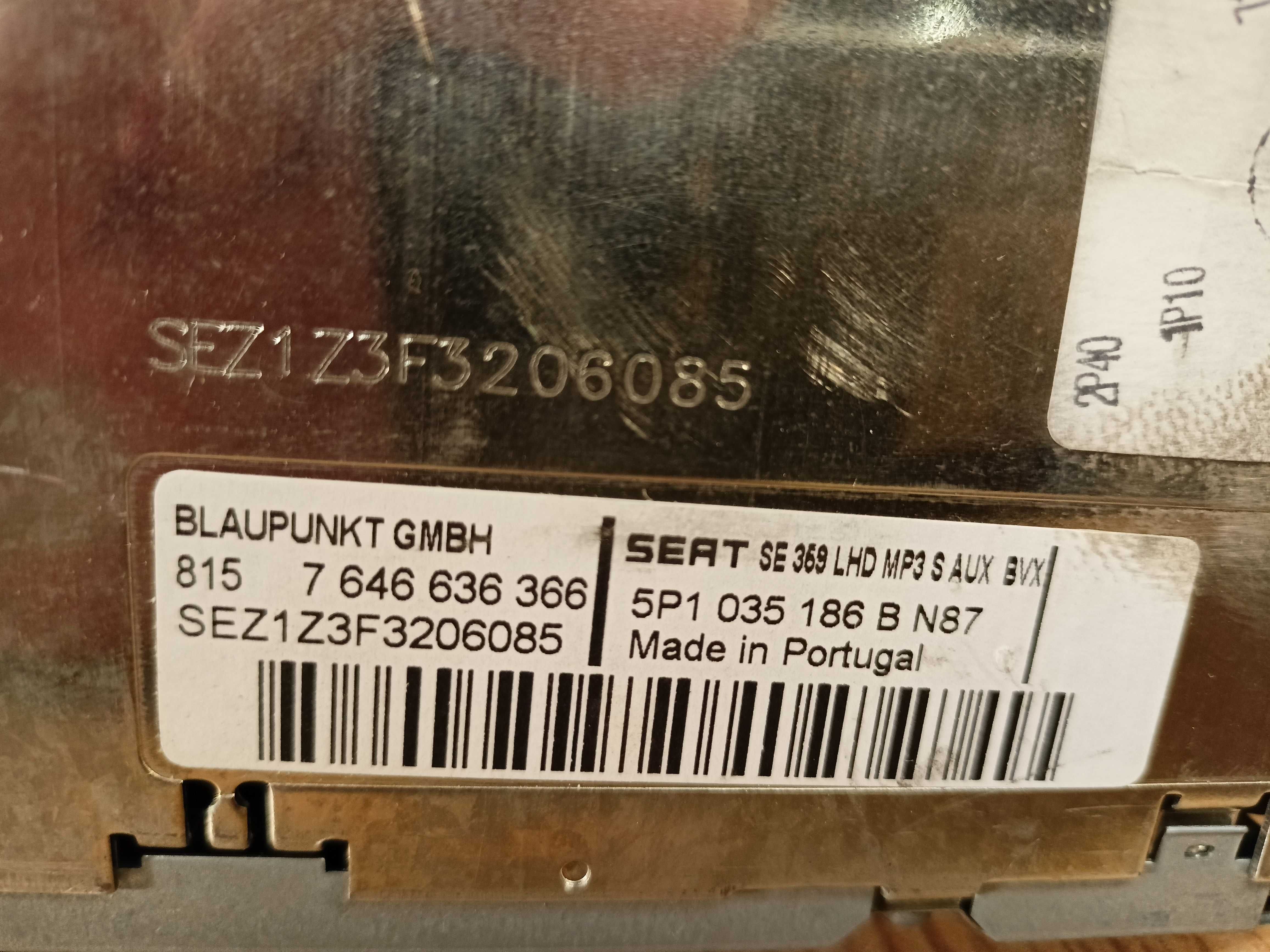 radio seat altea toledo cd mp3 europa + kod