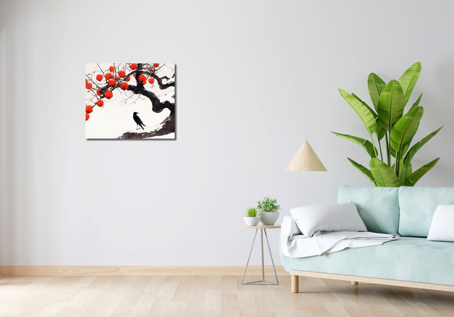 Obraz 60x50cm Kruk przy Drzewie